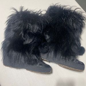 Apres ski fur boots black 41